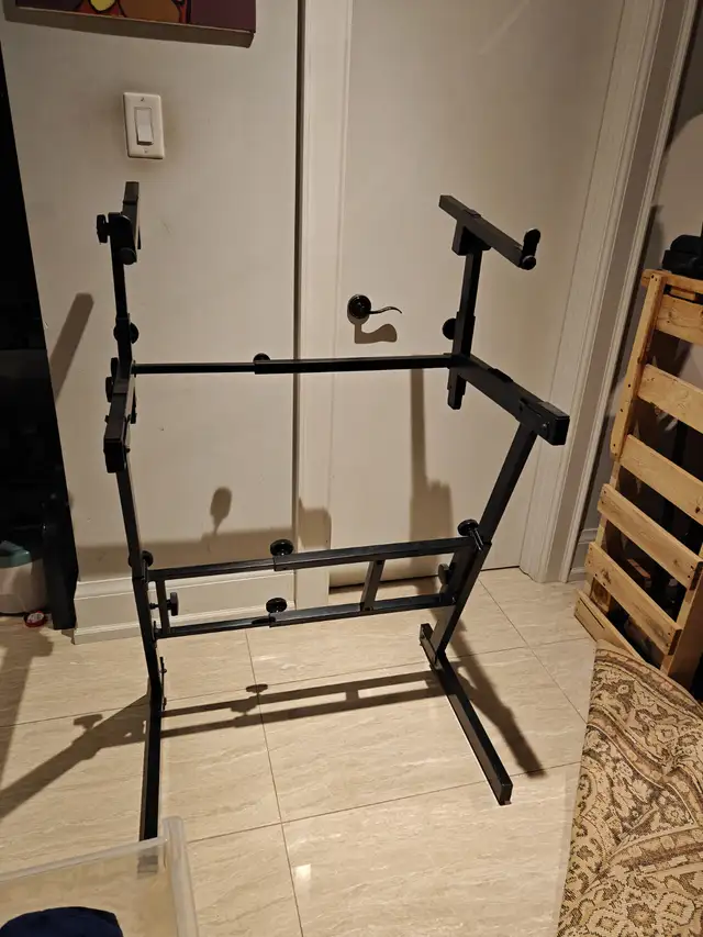 On-Stage KS7365EJ Heavy Duty Folding-Z Two-Tier Keyboard Stand64324637123201122