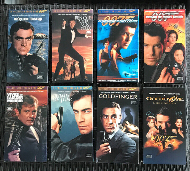 Film VHS James Bond Version Française (8 films) dans CD, DVD et Blu-ray  à Ouest de l’Île