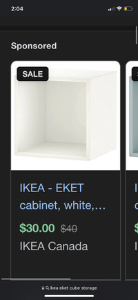X2 IKEA white cabinet box