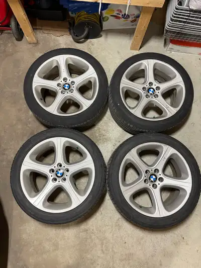 Have my staggered Style 87 wheels for sale. Came off my E53 X5. Sitting on Pirelli P-Zero Run flat t...