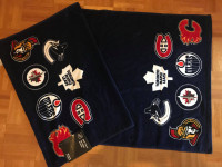 Serviette de bain hockey logos équipes canadiens LNH NHL neuf