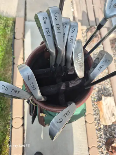 4 sets RH golf clubs with bag, balls, tees, View more