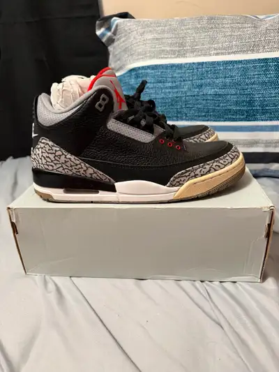 Jordan 3 Black Cement 2018 Size 9.5 USED, View more