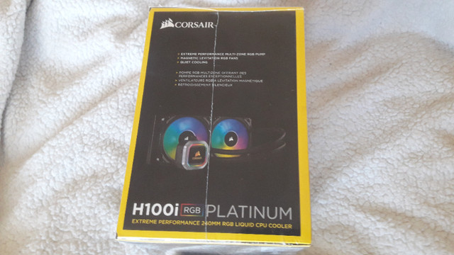 Corsair H100i RGB Platinum AIO Liquid CPU Cooler in System Components in Kitchener / Waterloo - Image 3