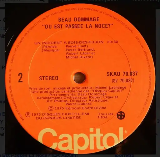Beau Dommage ‎– Where Did the Wedding Guests Go (1975) LP62863257395329123
