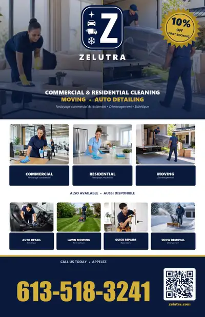 Residential and Commercial & Cleaning / Nettoyage, View more
