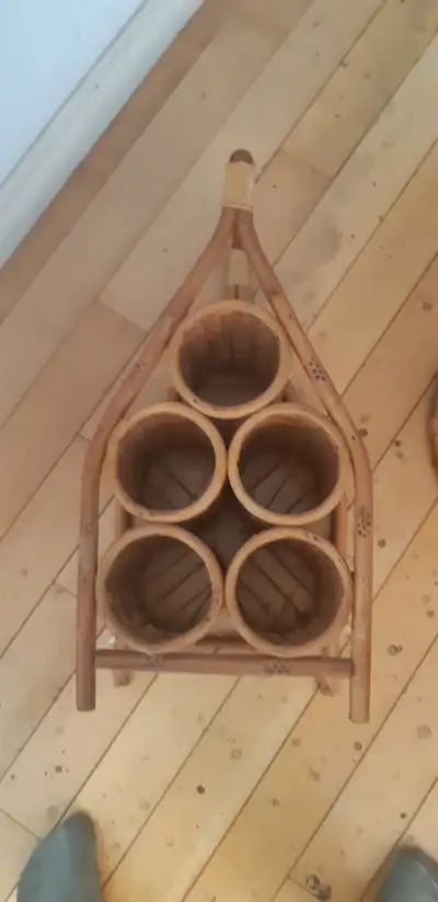 Vintage Wicker wine rack, View more