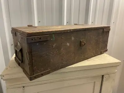 Antique Wooden Tool Chest, View more