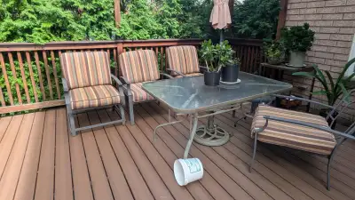 Used patio chairs with table, View more