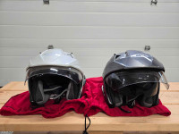 Two Bell Mag-9 Sena Helmets Small & Med