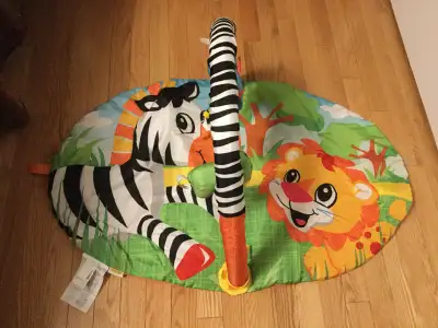 BABY. PLAY. MAT INFANTINO. EXPLORE AND STORE GYM FUN ACTIVITY GYM THAT INCLUDES 3. TOYS SIZE. : 38”....