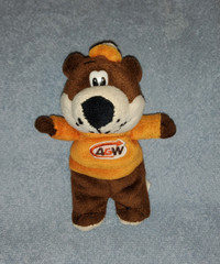 Vintage A&W Root Beer 5" Plush BEAR Collectible,Stocking Stuffer