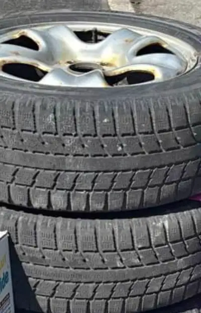 These winter tires are available for purchase and are in a pre-owned condition, ready to tackle the...