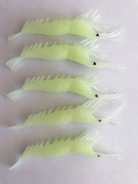 fishing lures, shrimps, 9 cm in length
