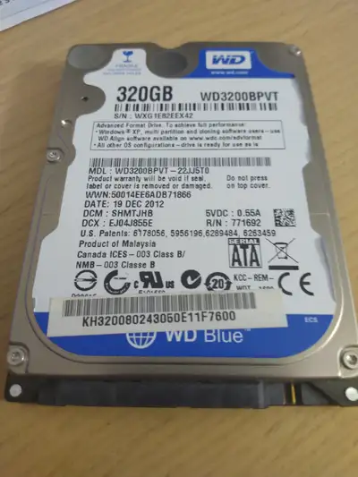 Laptop and Desktop PC SATA HDD 2.5" 320Gb, View more