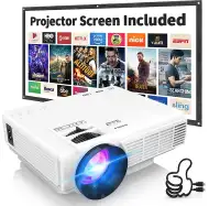DRJ Mini Projector Outdoor Movie Projector