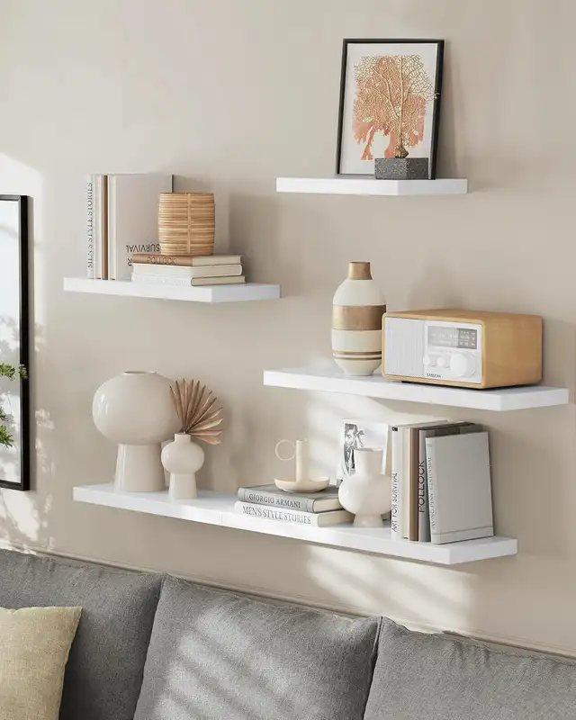 Wall Shelves Set of 3, Floating Shelves, Wall Mounted, 8 x 15.7  in Home Décor & Accents in Markham / York Region - Image 8