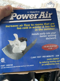 New. Blower fan to improve furnace heat. 