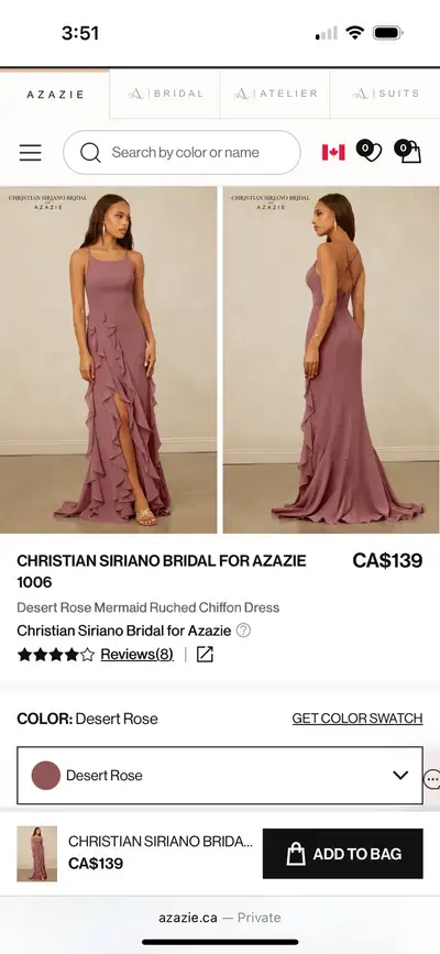 Christian Siriano Bridal for Azazie Dress (custom size), View more