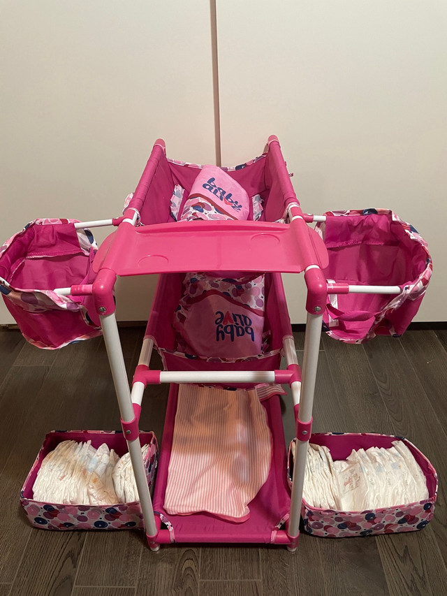 Doll Crib, high chair/table and changing station in Toys & Games in Markham / York Region