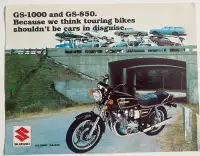 1980’s Suzuki GS-1000GX/850GX Original 4 Pg Dealer Brochure 