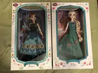 Disney Limited Edition Frozen Fever Elsa & Anna 17” dolls NIB