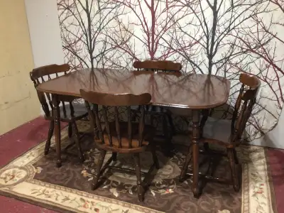 Refinished Table & 4 Chairs, View more
