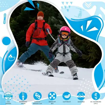 Sklon Kids Ski & Snowboard Harness Trainer Backpack - Pink, View more