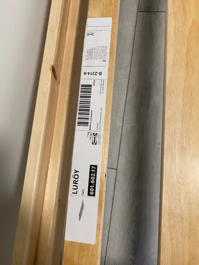 This pre-owned IKEA bed frame with LURÖY slatted base is in great shape and ready to provide a restf...