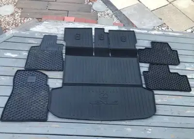 These are Lexus floor mats plus trunk mat, ready to keep your car's interior looking spick-and-span....