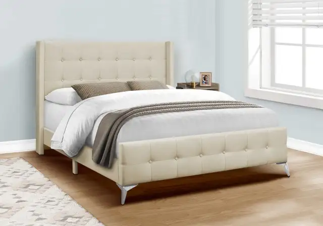 Upholstered Tufted Bed Frame