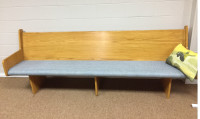 Church pew 11 foot long with cushion $130