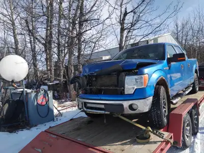 2012 F150 5L that has been moose hit. The body is quite rusty but the engine and transmission are st...