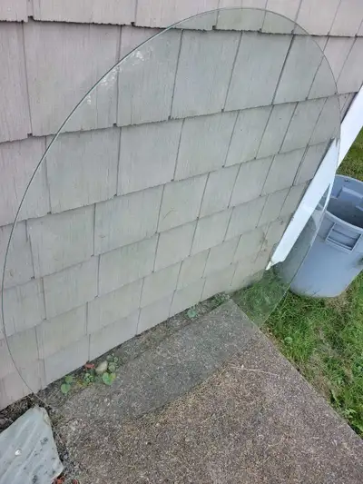 45 .5 " circular 1/4 Glass table top, View more