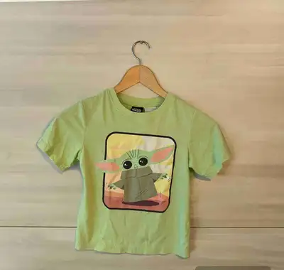 Star Wars Baby Yoda/Grogu Short Sleeve Green T-Shirt Size 5 Boy, View more