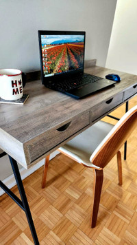 Rustic Grey Computer Desk w/ Drawers *new