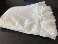 OVAL LACE TABLECLOTH. $10.00