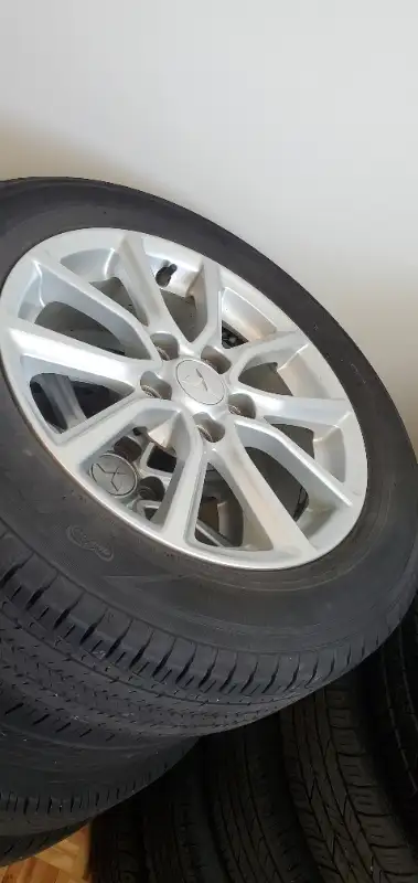 I have a set of four Mitsubishi alloy wheels. Bolt pattern is 5x114.3 Center bort is 67.1mm. Comes w...