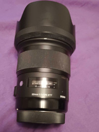 sigma EF 50mm 1.4 art lens