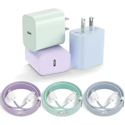 BRAND NEW! LOTS AVAILABLE! - 3 pack – iPhone 6 – 14 (ipads too) Fast Charger USB-C to Lighting Cable...
