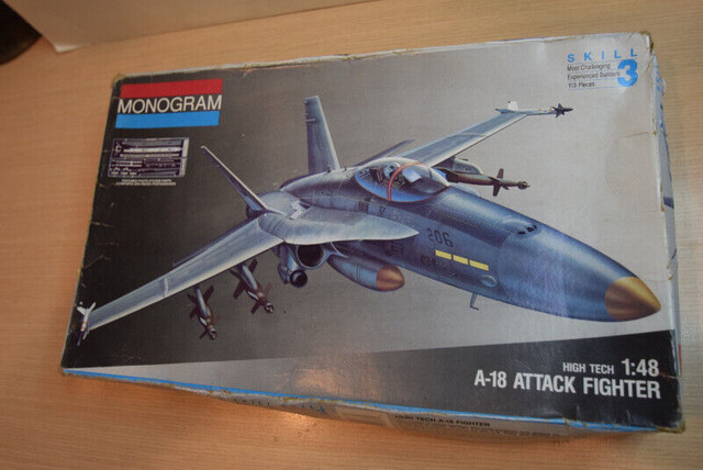 A-18 Attack Fighter by Monogram - 1:48 Scale  model airplane kit in Hobbies & Crafts in City of Toronto