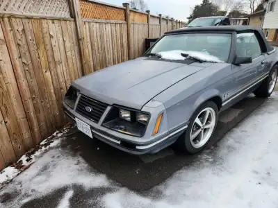 1983 mustang convertible. Many upgrades Cobra front brakes Rear disc and axle from newer mustang. TF...