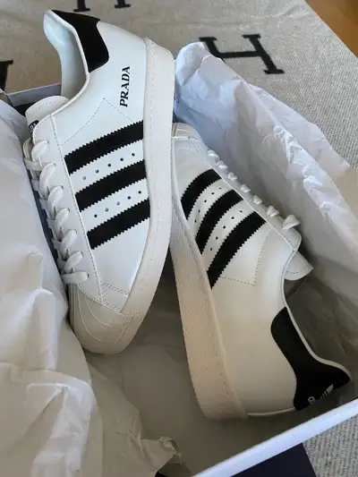 Prada X Adidas Superstar Sneakers US8.5 White, View more