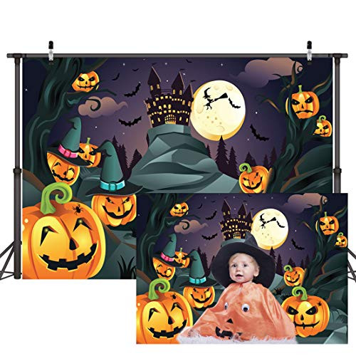 7x5ft Halloween Themed Photography Backdrop Castle Pumpkin Head in Other in City of Toronto - Image 2