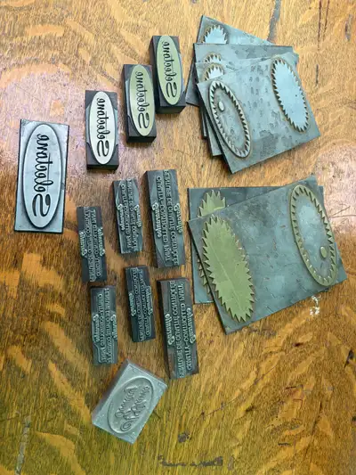 Antique Letterpress Wood and Metal Printing Dies, View more
