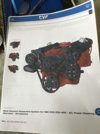 Cvf front serpentine kit for 350 chev