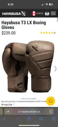 Hayabusa boxing gloves NEW