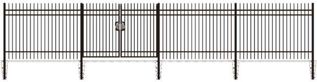 328ft 8’x6′ Industrial Ornamental Fencing Line (40+1 Units) in Other in Peterborough - Image 2