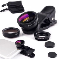 3in1 Fisheye Lens Wide Angle Micro Camera Lens for iPhone 14 13 