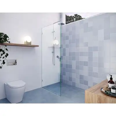 Vela 33.5 in. W x 78 in. H Frameless Fixed Single Panel Shower D, View more